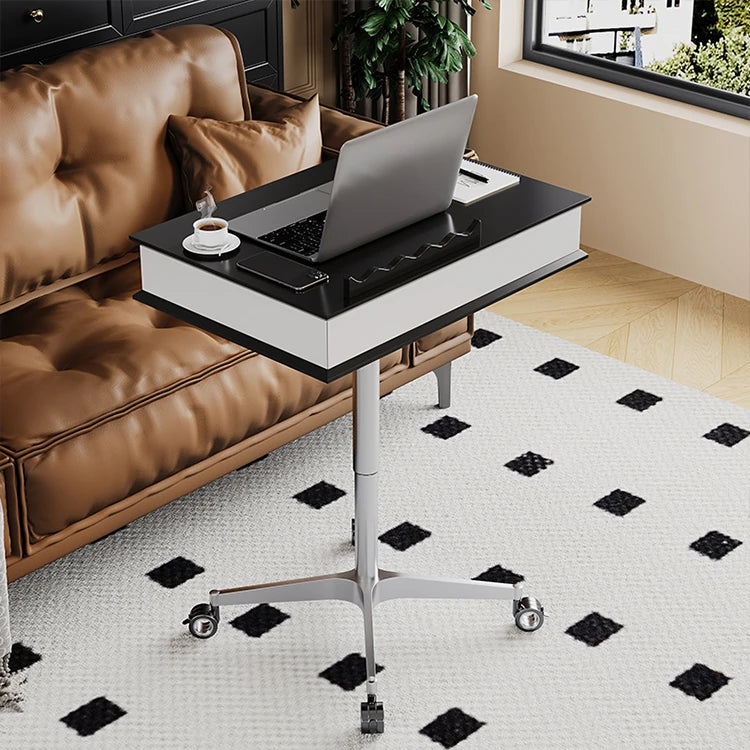 Stylish Multi-layer Board Aluminum Alloy Tea Table with Adjustable Height and Storage Drawer - Perfect for Modern Living Spaces fcr-4834