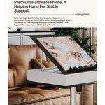 Stylish Multi-layer Board Aluminum Alloy Tea Table with Adjustable Height and Storage Drawer - Perfect for Modern Living Spaces fcr-4834