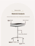 Stylish Multi-layer Board Aluminum Alloy Tea Table with Adjustable Height and Storage Drawer - Perfect for Modern Living Spaces fcr-4834
