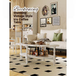 Elegant Multi-Layer Board & Glass Tea Table - Stylish Home Décor Centerpiece with Storage Shelves fcr-4838