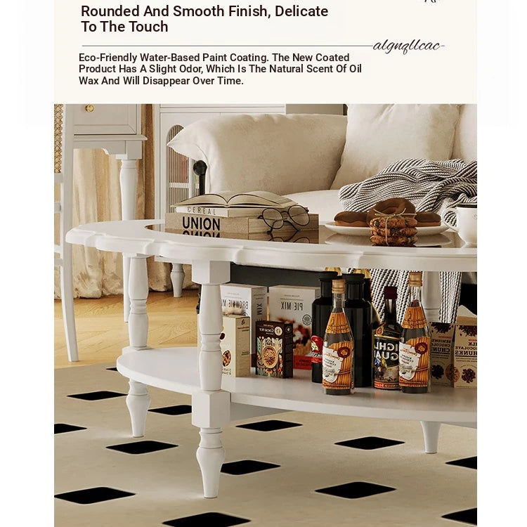 Elegant Multi-Layer Board & Glass Tea Table - Stylish Home Décor Centerpiece with Storage Shelves fcr-4838