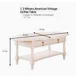 Elegant Multi-Layer Board Tea Table with Storage - Chic White Coffee Table for Living Room fcr-4840