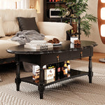 Elegant Multi-Layer Board Tea Table with Storage - Chic White Coffee Table for Living Room fcr-4840