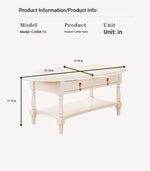 Elegant Multi-Layer Board Tea Table with Storage - Chic White Coffee Table for Living Room fcr-4840