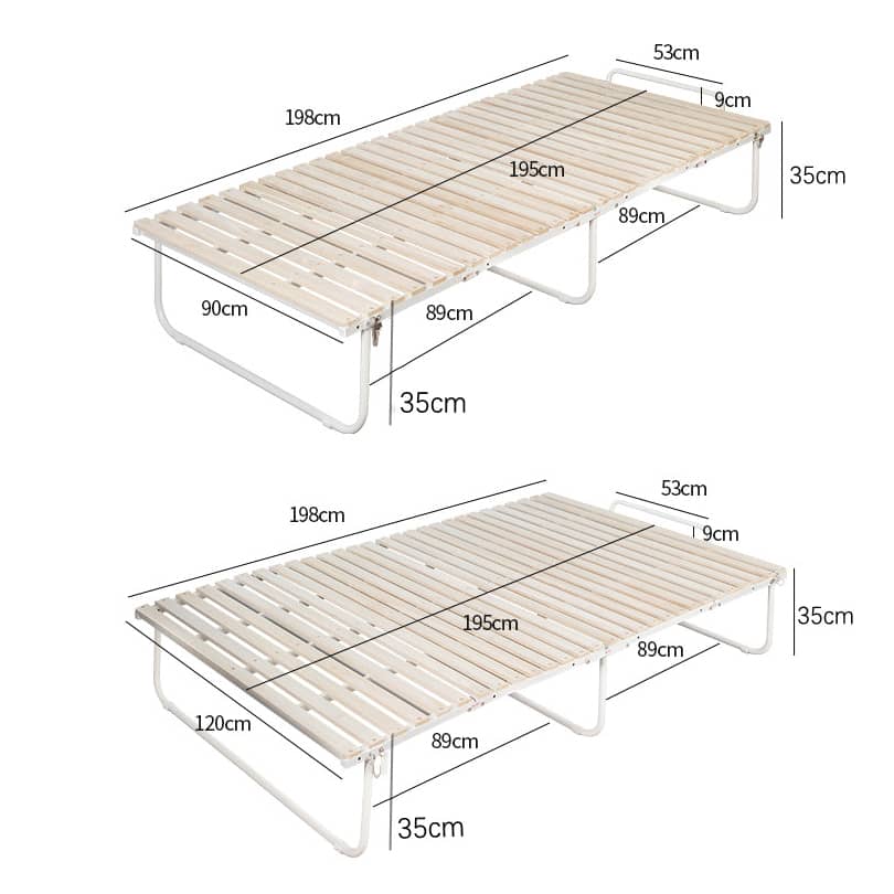 Stylish White Paulownia Wood Bed Frame with Steel Accents - Elegant Natural Finish fcsnm-901