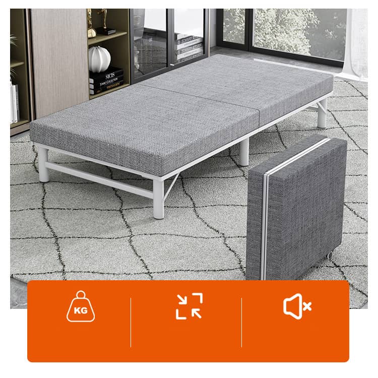 Luxurious Multi-Material Bed - Steel Frame with Laminated Wood & Bamboo Charcoal Foam fcsnm-903