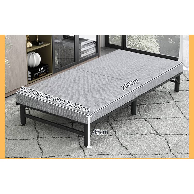 Modern Grey & Black Bed with Bamboo Charcoal Foam and Laminated Wood fcsnm-904