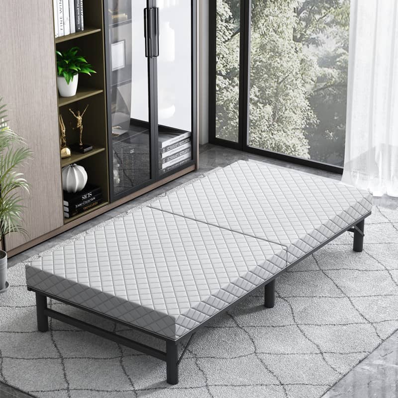 Premium Comfort Bed Mattress - Grey, Black, Light Brown, Blue - Laminated Wood, Bamboo Charcoal, Coconut Palm, Latex, Figure Cotton, Polyester Layers fcsnm-906