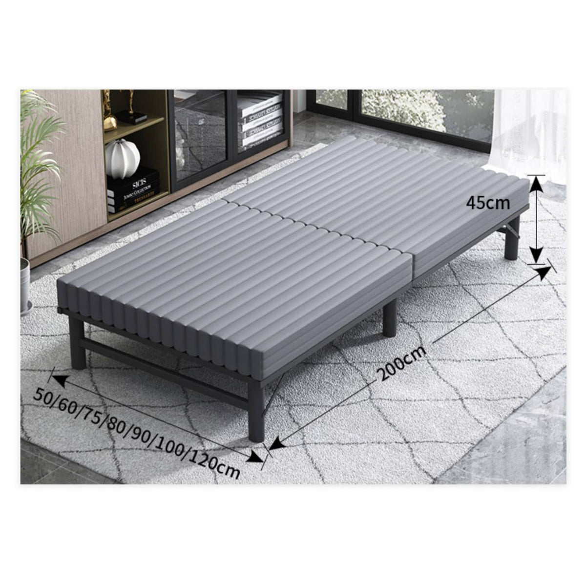 Ultimate Comfort Bed - Stylish Design in Green, Black & Brown with High-Quality Foam and Durable Laminated Wood fcsnm-907