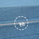 Comfortable Foam Bed Mattress in Elegant Brown, Grey, and Light Blue Polyester Cover fcsnm-909