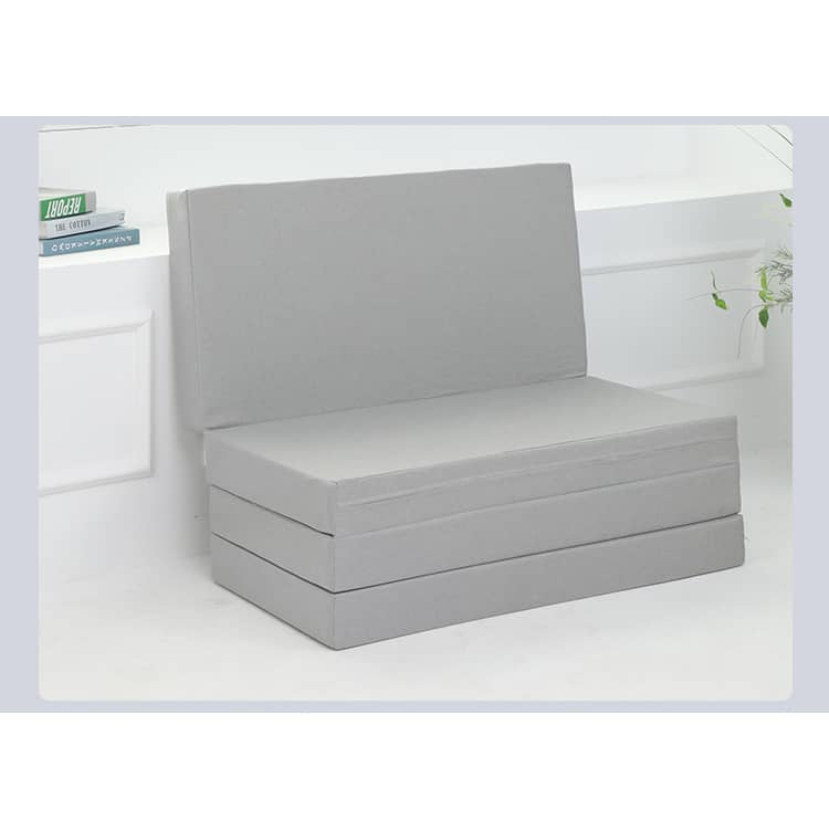 Comfortable Foam Bed Mattress in Elegant Brown, Grey, and Light Blue Polyester Cover fcsnm-909