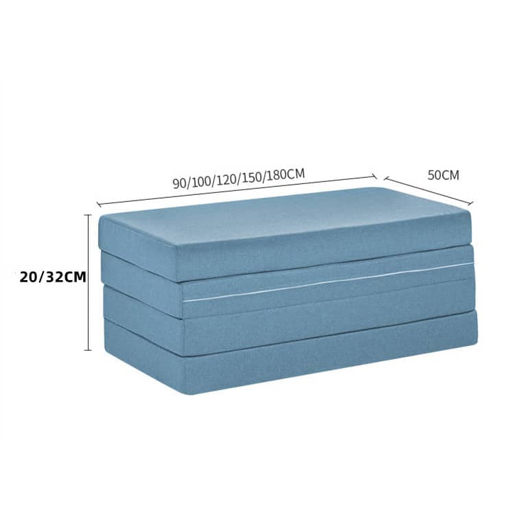 Comfortable Foam Bed Mattress in Elegant Brown, Grey, and Light Blue Polyester Cover fcsnm-909