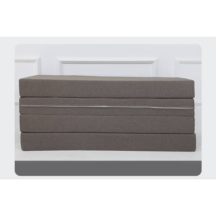 Comfortable Foam Bed Mattress in Elegant Brown, Grey, and Light Blue Polyester Cover fcsnm-909