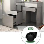 Sleek Glass Makeup Table with Synthetic Leather Stool – Modern Vanity Set for Elegant Spaces fcx-2594