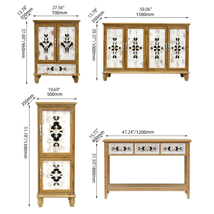 Premium Cedar Wood Cabinet - Stylish & Durable Storage Solution fczym-2307