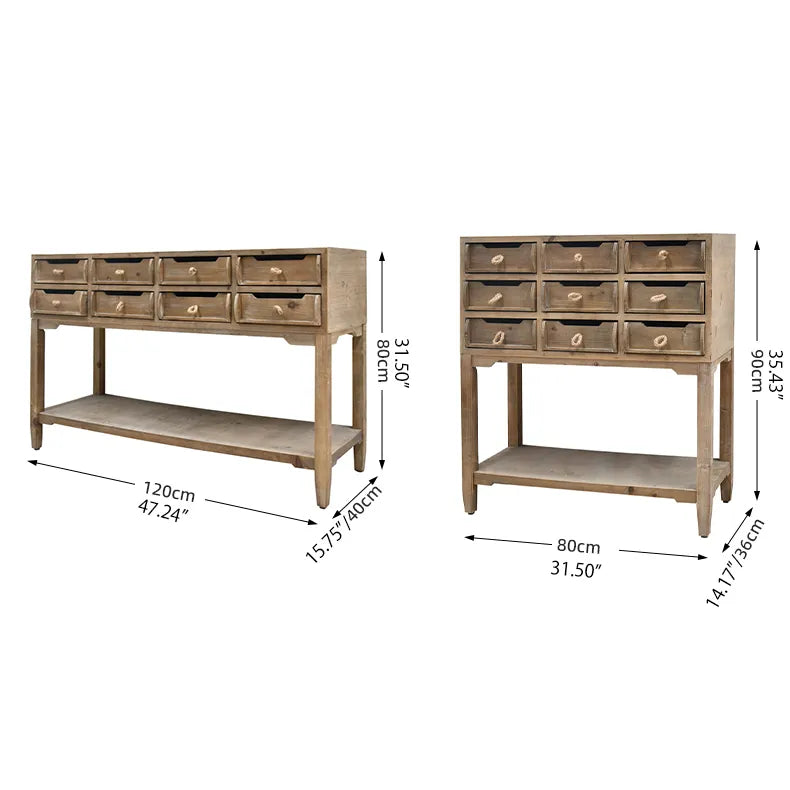 Rustic Chinese Fir Cabinet Set - Elegant Storage for Your Home fczym-2320