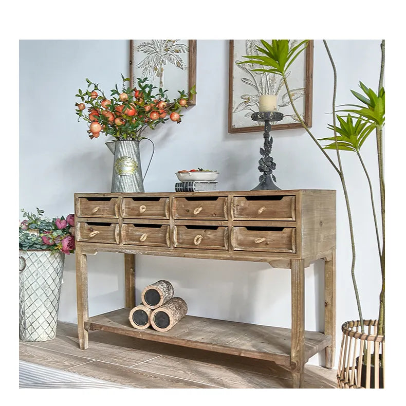 Rustic Chinese Fir Cabinet Set - Elegant Storage for Your Home fczym-2320