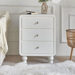 Solid Wood Bedside Cupboard - Elegant Nightstand Storage Solution fczym-2321