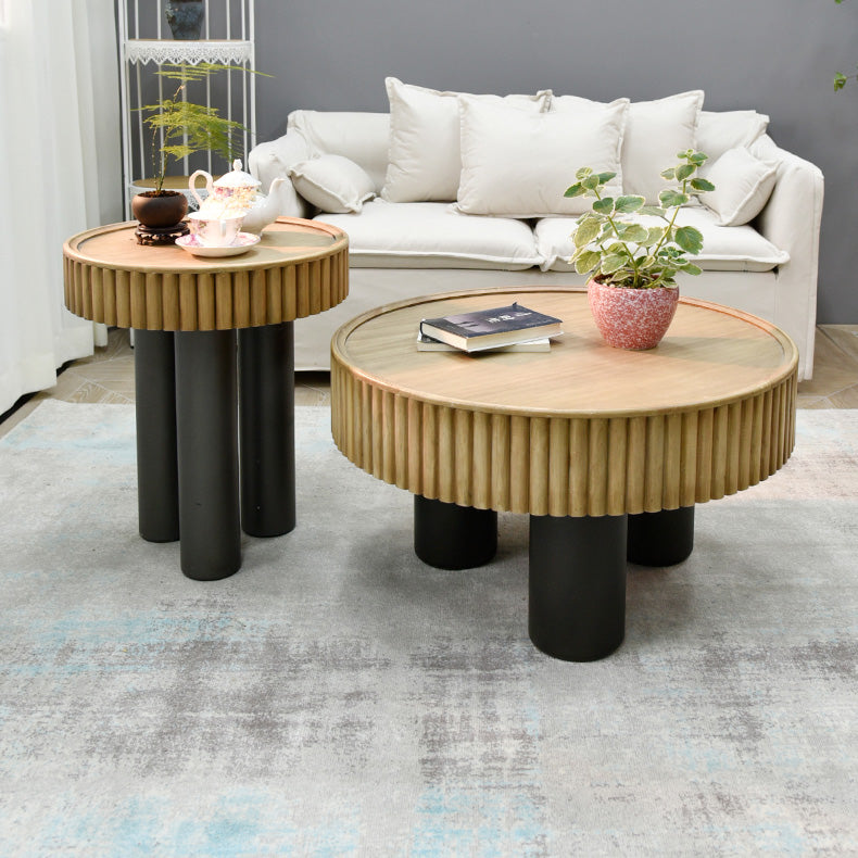 Stylish Solid Wood PVC Tea Table for Modern Living Rooms and Offices fczym-2324