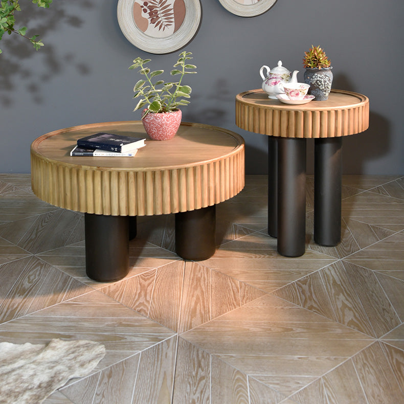 Stylish Solid Wood PVC Tea Table for Modern Living Rooms and Offices fczym-2324