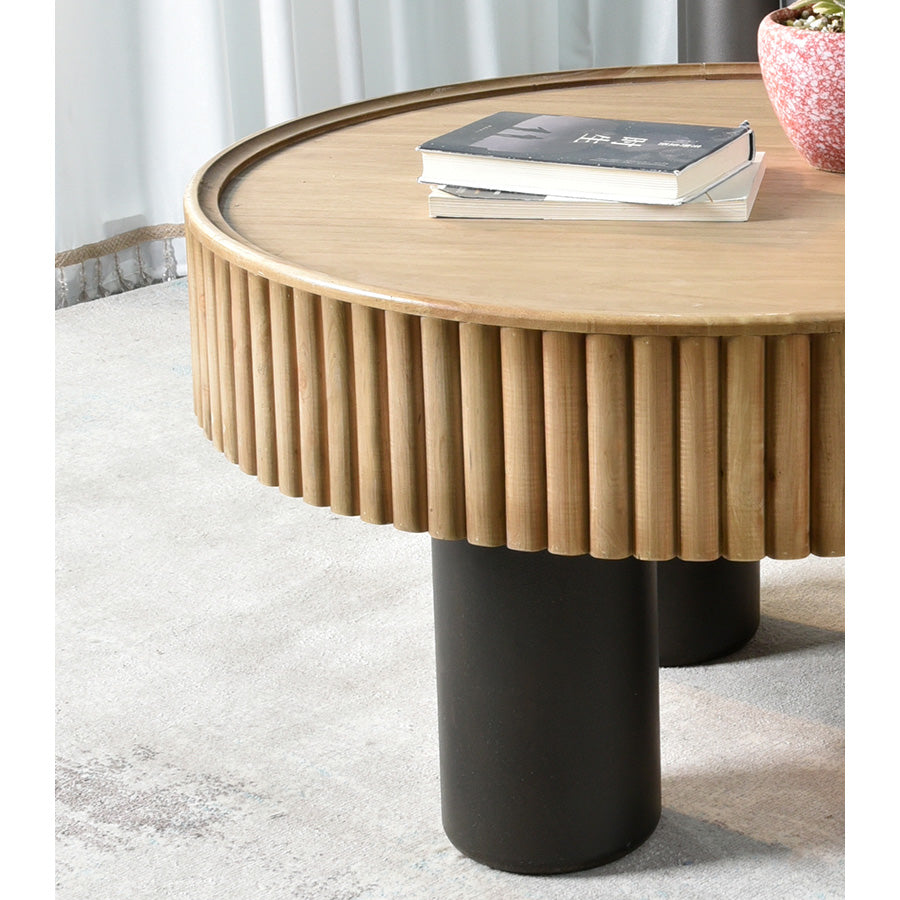 Stylish Solid Wood PVC Tea Table for Modern Living Rooms and Offices fczym-2324