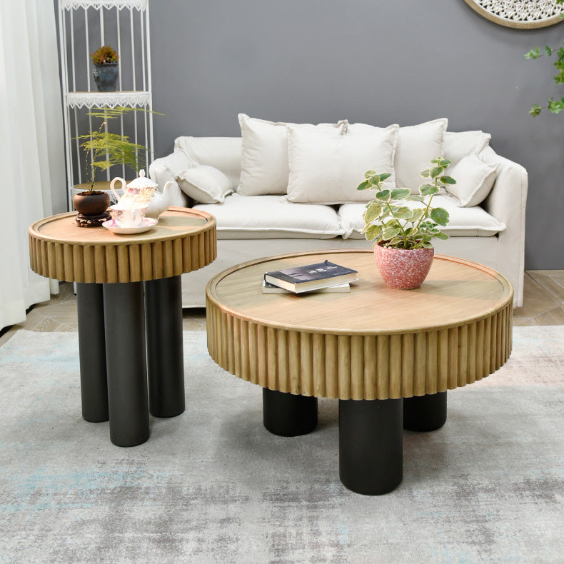 Stylish Solid Wood PVC Tea Table for Modern Living Rooms and Offices fczym-2324