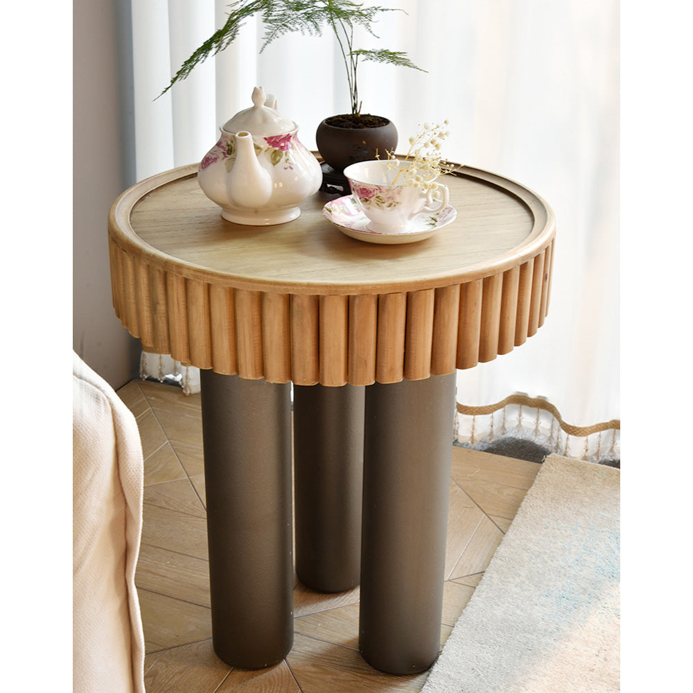 Stylish Solid Wood PVC Tea Table for Modern Living Rooms and Offices fczym-2324