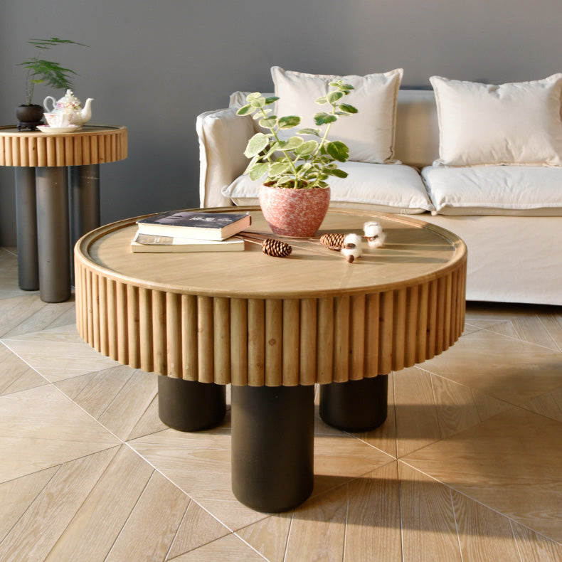 Stylish Solid Wood PVC Tea Table for Modern Living Rooms and Offices fczym-2324