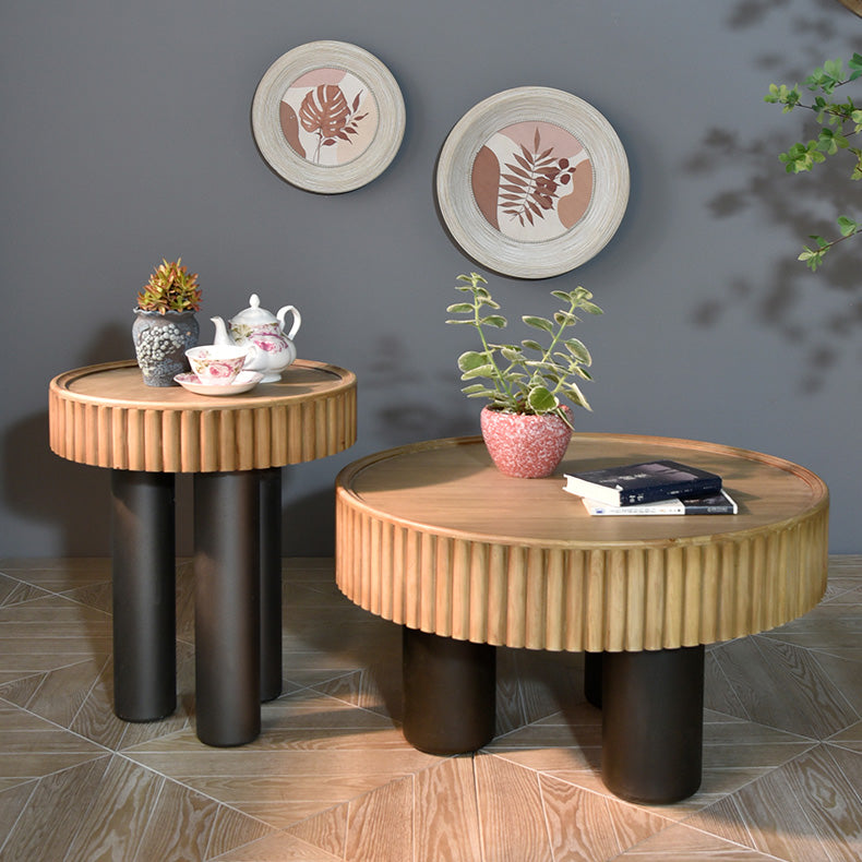 Stylish Solid Wood PVC Tea Table for Modern Living Rooms and Offices fczym-2324