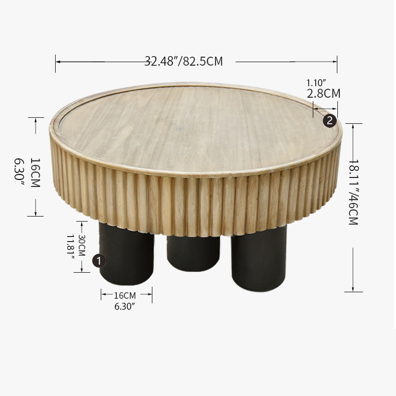 Stylish Solid Wood PVC Tea Table for Modern Living Rooms and Offices fczym-2324