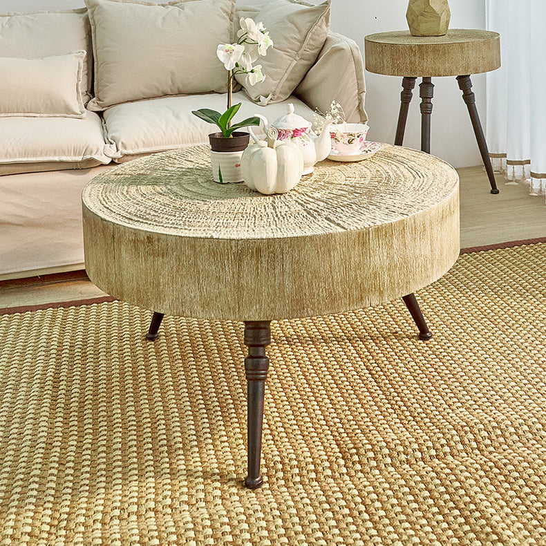 Premium Oak Wood Tea Table - Stylish & Durable Living Room Centerpiece fczym-2325