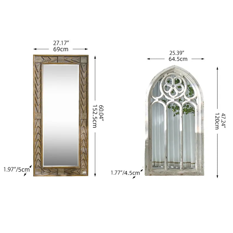 Elegant Solid Wood Frame Mirror - Enhance Your Living Space with Style fczym-2329