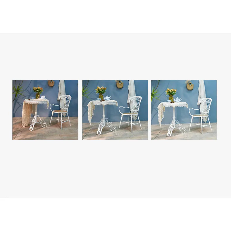 Elegant Solid Wood Dining Chair with Vintage Metal Frame - Perfect for Stylish Living Spaces fczym-2331