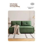 Stylish Solid Wood Corduroy Sofa in Elegant Green - Perfect for Modern Living Rooms fdh-3110