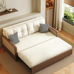 Stylish Solid Wood Sofa with Corduroy Cushions and Rattan Accents - Perfect for Modern Living Rooms fdh-3111