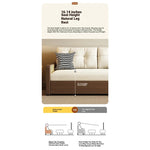 Stylish Solid Wood Sofa with Corduroy Cushions and Rattan Accents - Perfect for Modern Living Rooms fdh-3111
