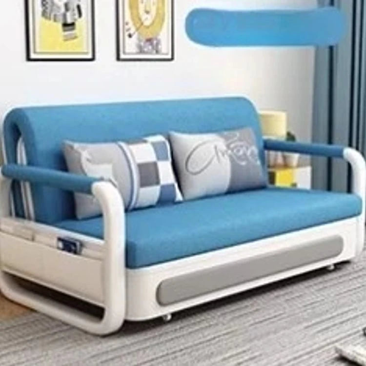 Modern Cotton-Linen Sofa with Solid Wood Frame and PU Leather Accents - Stylish & Functional Living Room Furniture fdh-4760