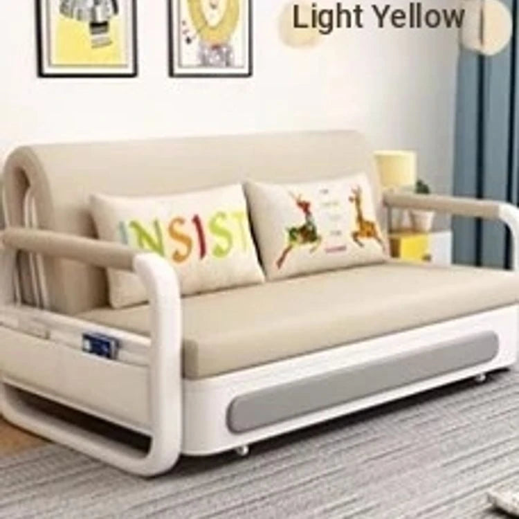 Modern Cotton-Linen Sofa with Solid Wood Frame and PU Leather Accents - Stylish & Functional Living Room Furniture fdh-4760