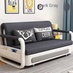 Modern Cotton-Linen Sofa with Solid Wood Frame and PU Leather Accents - Stylish & Functional Living Room Furniture fdh-4760