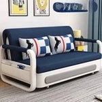 Modern Cotton-Linen Sofa with Solid Wood Frame and PU Leather Accents - Stylish & Functional Living Room Furniture fdh-4760