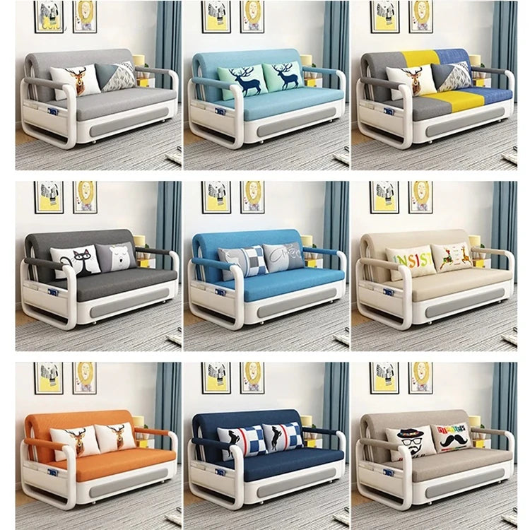 Modern Cotton-Linen Sofa with Solid Wood Frame and PU Leather Accents - Stylish & Functional Living Room Furniture fdh-4760
