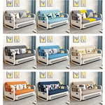 Modern Cotton-Linen Sofa with Solid Wood Frame and PU Leather Accents - Stylish & Functional Living Room Furniture fdh-4760
