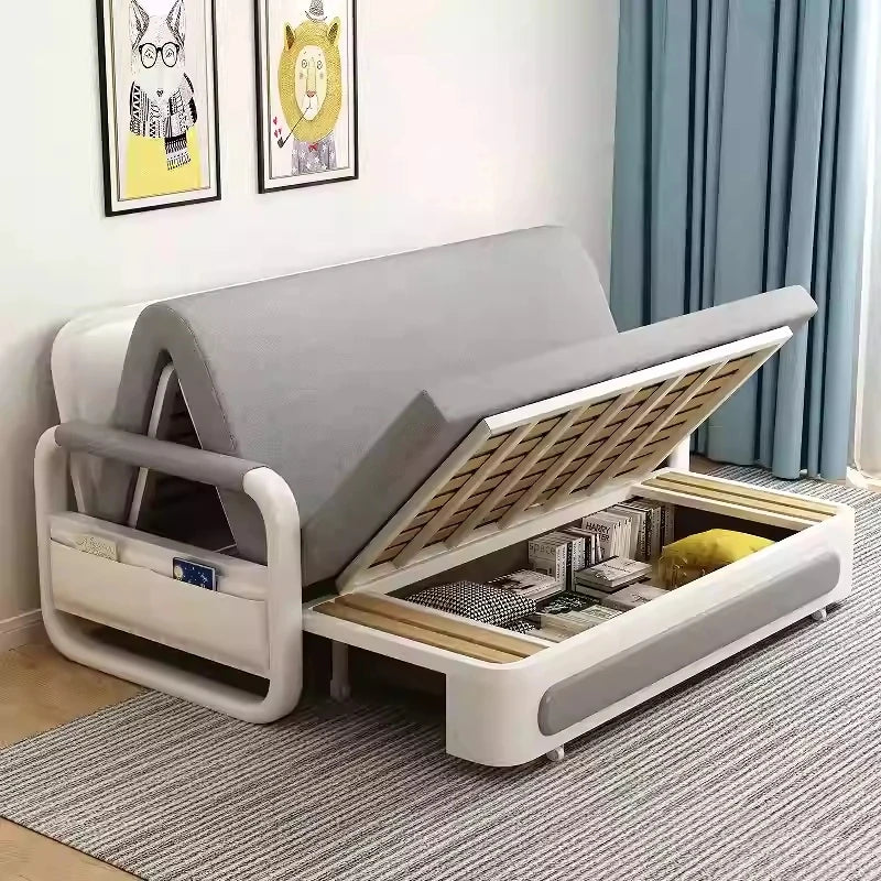 Modern Cotton-Linen Sofa with Solid Wood Frame and PU Leather Accents - Stylish & Functional Living Room Furniture fdh-4760