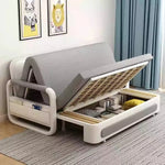 Modern Cotton-Linen Sofa with Solid Wood Frame and PU Leather Accents - Stylish & Functional Living Room Furniture fdh-4760