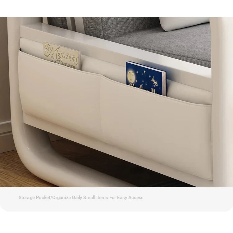 Modern Cotton-Linen Sofa with Solid Wood Frame and PU Leather Accents - Stylish & Functional Living Room Furniture fdh-4760