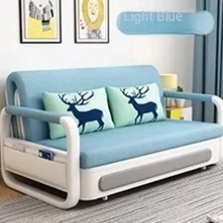 Modern Cotton-Linen Sofa with Solid Wood Frame and PU Leather Accents - Stylish & Functional Living Room Furniture fdh-4760