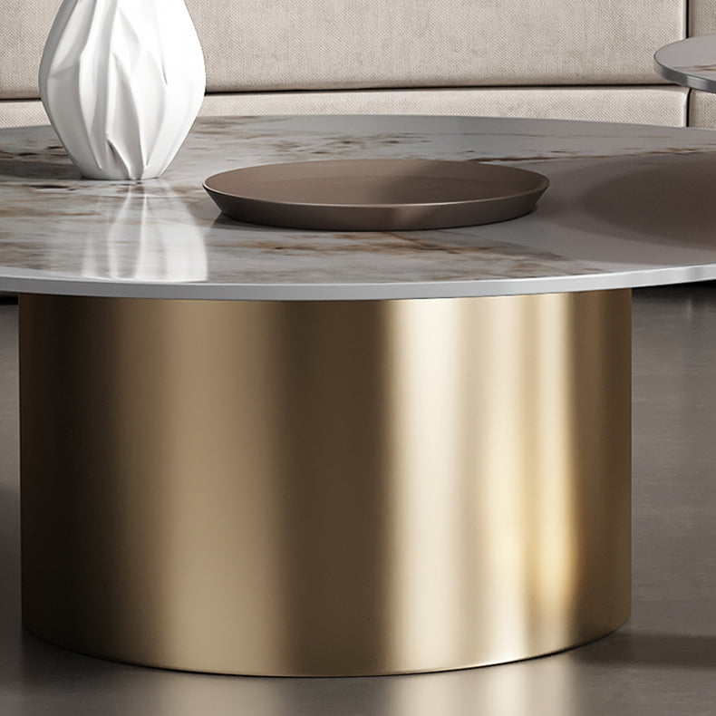 Sleek Sintered Stone & Stainless Steel Tea Table - Modern Design for Elegant Living Spaces fdl-2599