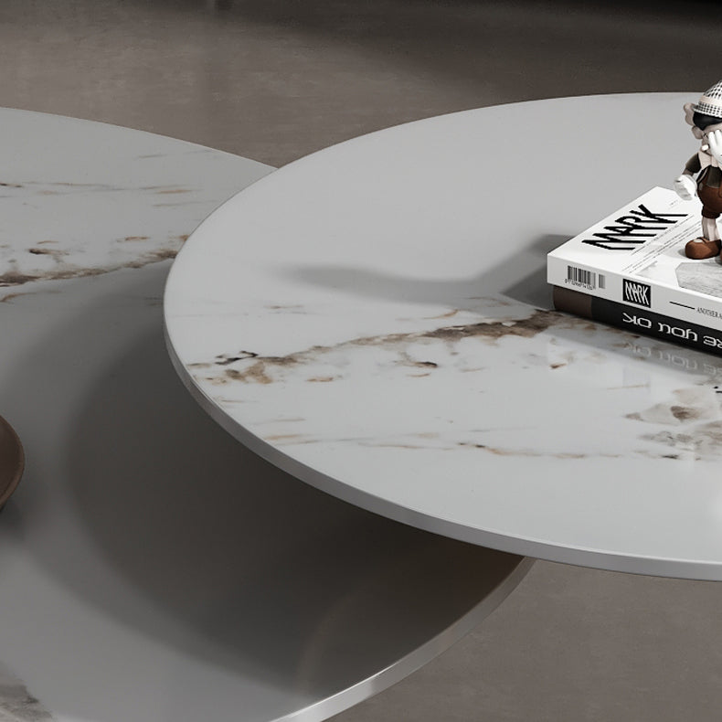 Sleek Sintered Stone & Stainless Steel Tea Table - Modern Design for Elegant Living Spaces fdl-2599