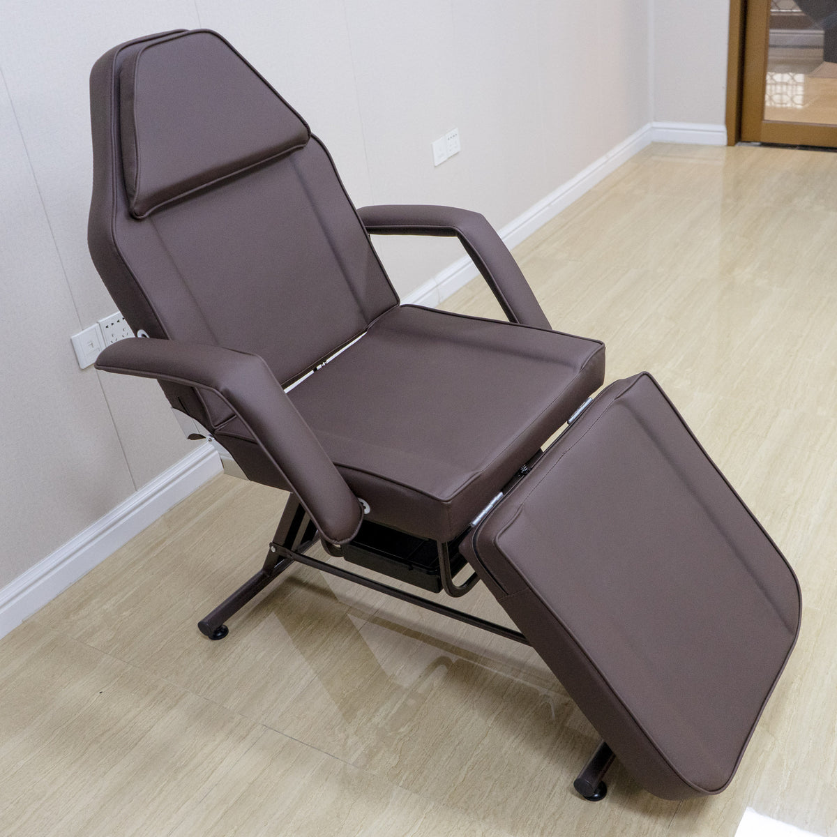 Tattoo Chair for Client, Facial Beds for Esthetician Adjustable 3-Section Lash Tattoo Bed, 72 Inches Facial Spa Chair Professional Tattoo Chair for Artist Beauty Massage Salon,Brown W1767P195862-djyc