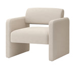 BEIGE single sofa chair, upholstered comfortable chair with armrests, for dining room/bedroom/living room/reception - BEIGE (30.9"*30.51"*30.11") W487P183018-djyc